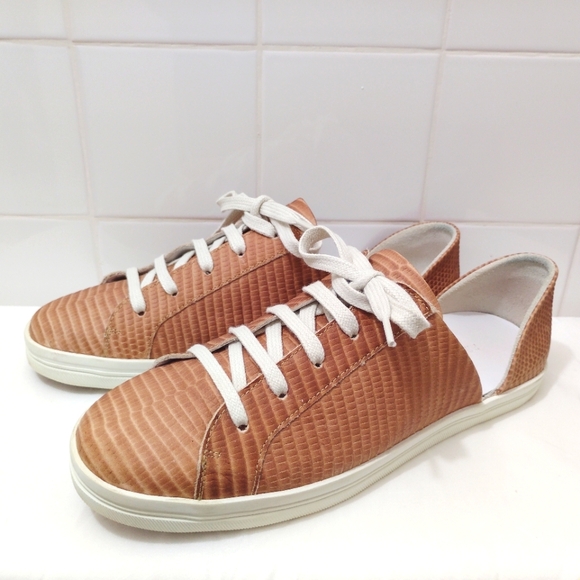 Freda Salvador Eda Sneakers Leather Mini Croc Made In Spain 8.5 - Picture 3 of 12